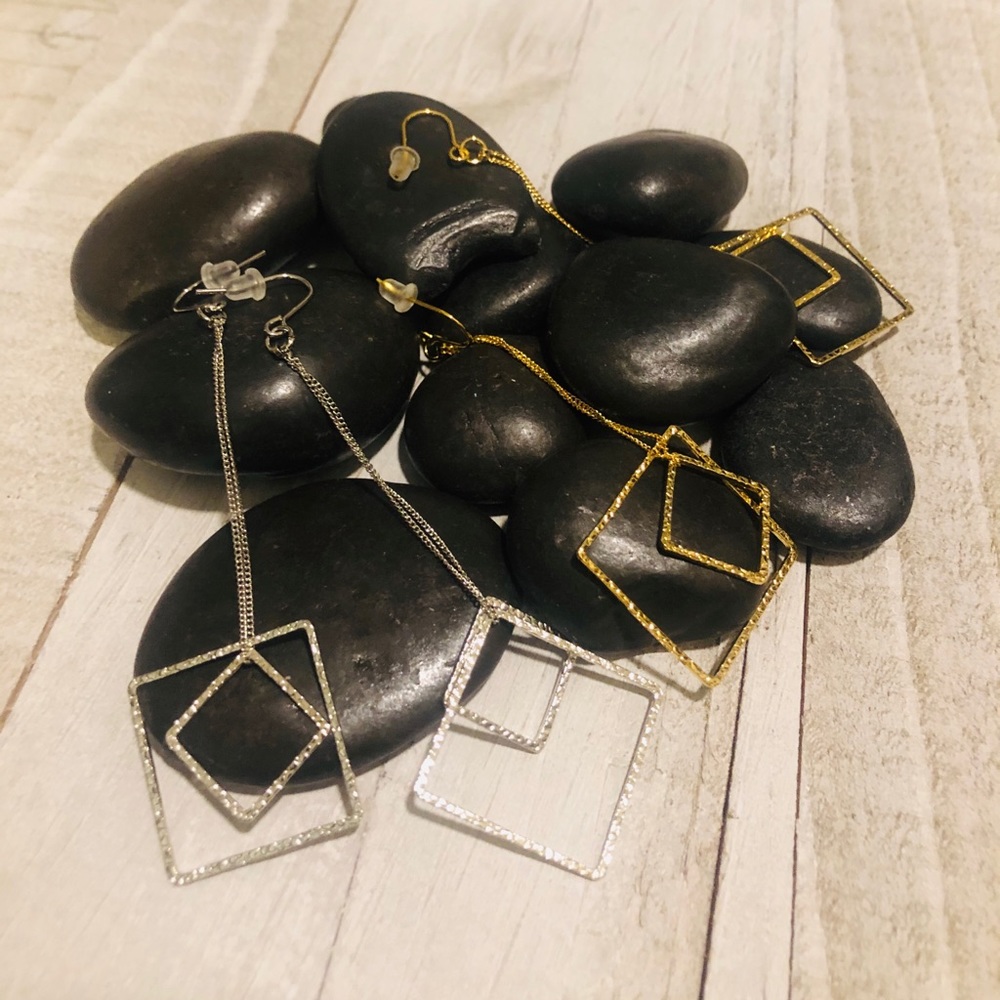 Square Drop Earrings